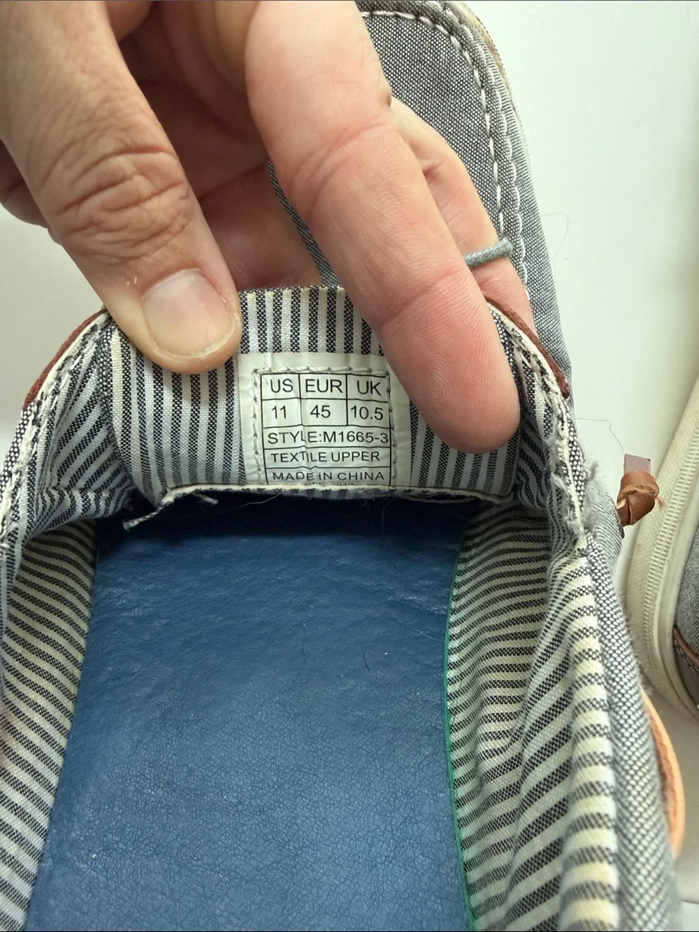 Global Win Grey Canvas Boat Shoes with Brown Trim